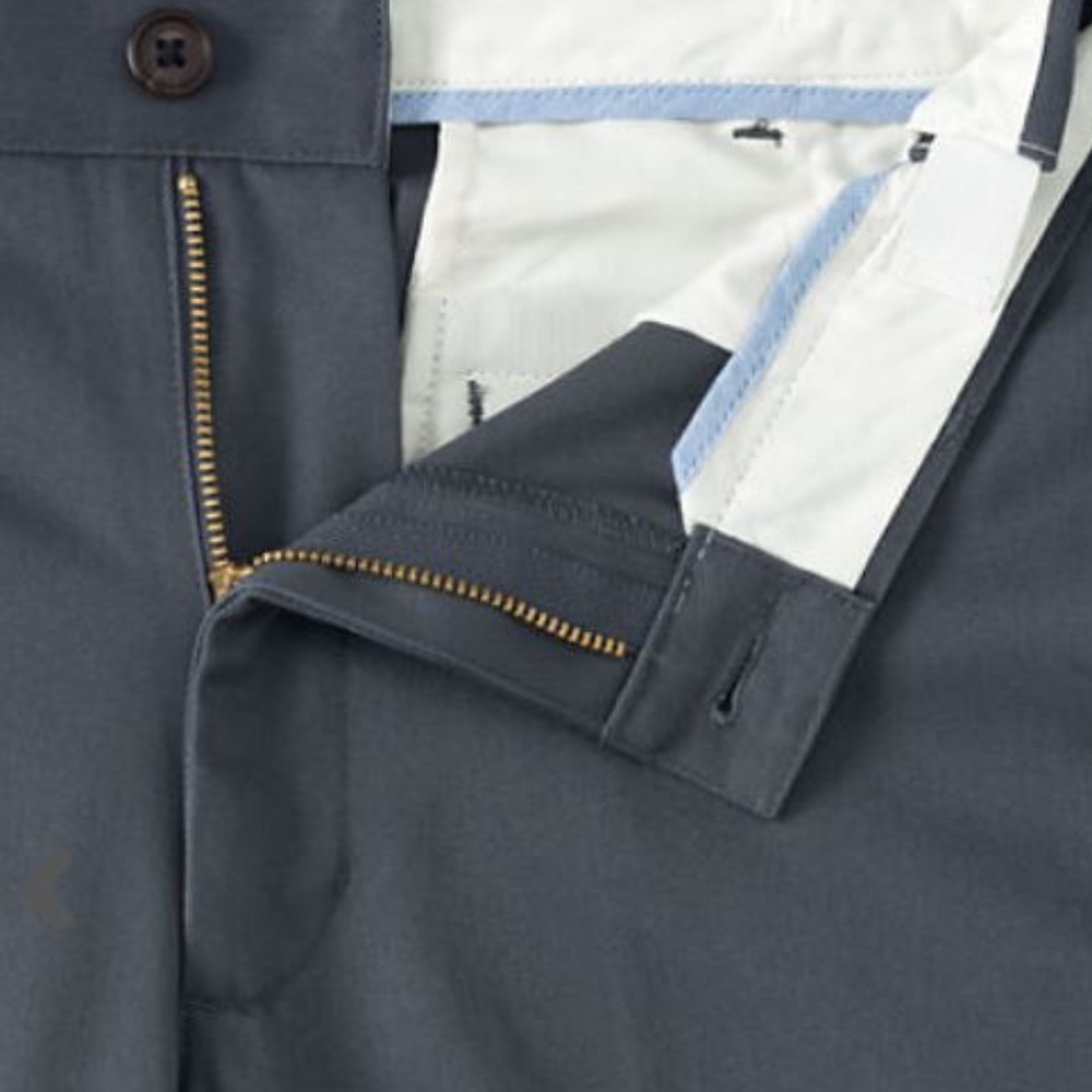 LANDS' END GRAY TAILORED FIT CHINO PANTS 37 x 35 - Picture 2 of 4